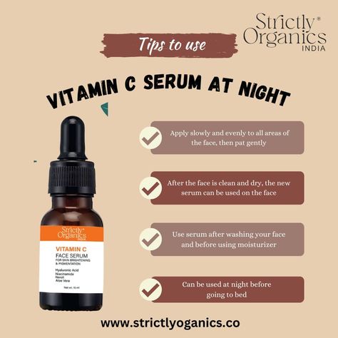 How To Use Vitamin C Serum on Face At Night Vit C Serum Benefits, Vitamin C Serum How To Use, How To Use Vitamin C Serum For Face, Vitamin C Routine, Vitamin C Serum Benefits, Vit C Serum, Benefits Of Vitamin C, Coconut Health, Serum Benefits