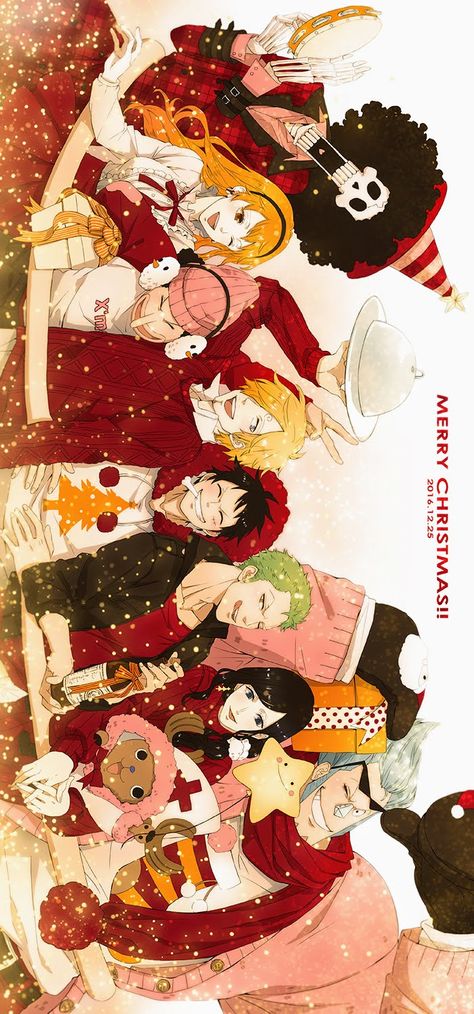 One Piece #fanart #manga #anime #GG \ ^^ / One Piece Wallpaper Christmas, Christmas One Piece Wallpaper, One Piece Background Laptop, Zoro Christmas, One Piece Christmas Wallpaper, Kaku One Piece, One Piece Christmas, Tatami Galaxy, One Piece Figure