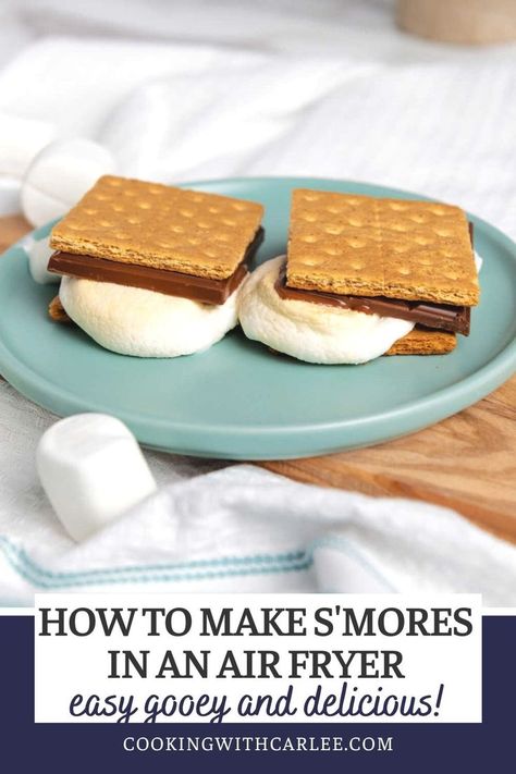 If you are craving toasty gooey s'mores, but don't want to build a campfire, you are in the right place. I'll show you how to make s'mores in an air fryer for a quick and easy treat. Air Fryer Smores, Build A Campfire, Smore Recipes, Kid Approved Meals, Easy Treat, Easy Air Fryer, Bark Recipe, Air Fryer Recipes Easy, Dessert Options