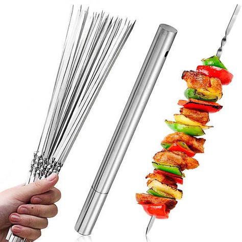 Bbq Sticks, Bbq Supplies, Kebab Skewers, Kabob Skewers, Shish Kebab, Metal Skewers, Bbq Skewers, Skewers Grill, Stainless Steel Bbq