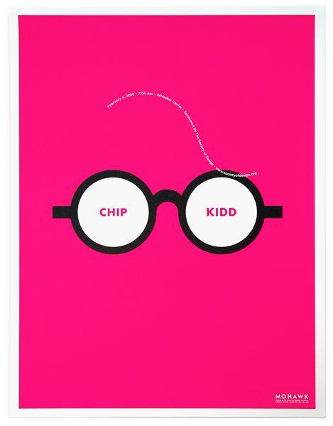 "Chip Kidd Poster" in Illustration - Chip Kidd is a famous book cover artist.  I like this, not sure if it's too much pink though. Chip Kidd, Conference Branding, Best Posters, Inspiring Artists, Graphic Design Images, Swipe File, Graphic Inspiration, Divine Design, Cover Book