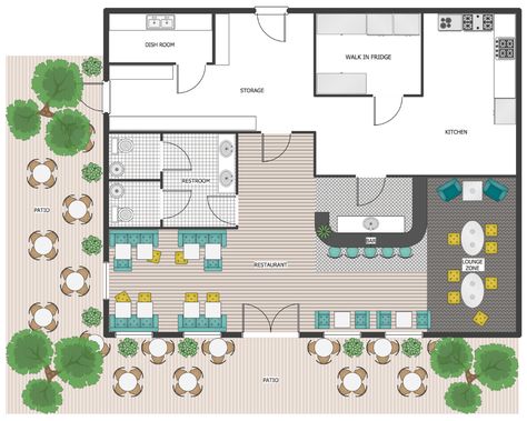 Floor Planner - Restaurant Outdoor Area, Patio Plan Restaurant Plan Layout, Cafe Floor Plan Layout, Cafe Layout Plan, Restaurant Design Plan, Cafe Floor Plan, Patio Plan, Cafe Plan, Restaurant Floor Plan, Restaurant Layout