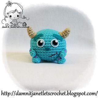 Musings of an Average Mom: Free Monsters Inc. Crochet patterns Mike Wazowski Crochet, Round Characters, Monsters Inc Crochet, Mike And Sulley, Halloween Applique, Monster Inc, Crochet Halloween, Crochet Disney, How To Make Stencils