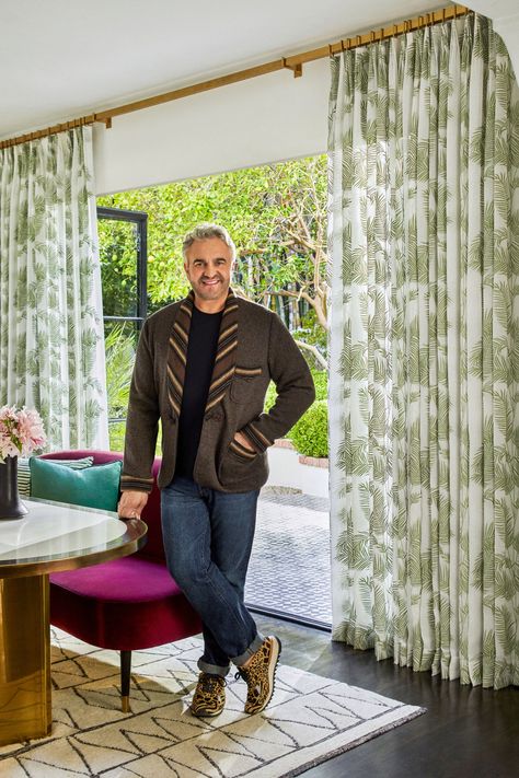 Step Inside Martyn Lawrence Bullard’s West Hollywood Home, the Birthplace (and Now Showcase) of His New Window Treatments Line | Architectural Digest Martin Lawrence Bullard, Martyn Lawrence Bullard Design, Martyn Lawrence Bullard, The Shade Store, Chinoiserie Pattern, Moroccan Textiles, Martin Lawrence, Shade Store, Hollywood Homes