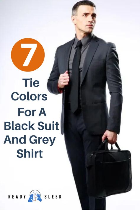 Black Suit With Grey Shirt Men, Black Suit Men Shirt Combination, Black Suit And Tie Men, Black Suit Shirt Combinations, Grey Suit Tie Combination, Black Suit Tie Combination, Charcoal Suit Combinations, Black Suit Combinations Men, Black Suit Men Combination