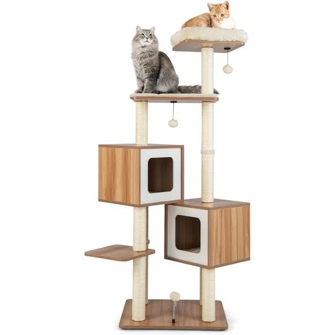 New arrivals Modern Cat Tree for Indoor Cats, 64.5 Inch Tall Cat Tower with Sisal Scratching Posts, Modern Cat Tree, Watering & Irrigation, Indoor Cats, Modern Cat, Cat Tower, Scratching Post, Indoor Cat, Cat Tree, Garden Supplies