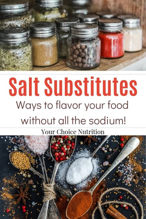 Low Sodium Recipes Heart, Salt Alternatives, Salt Free Recipes, Heart Healthy Recipes Low Sodium, Salt Substitute, Low Salt Recipes, Low Salt Diet, Salt Free Seasoning, No Sodium Foods