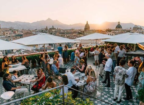 Bar Pictures, South Of Italy, Italy Trip Planning, Sicily Travel, Palermo Italy, San Domenico, Palermo Sicily, Best Rooftop Bars, Rooftop Bars