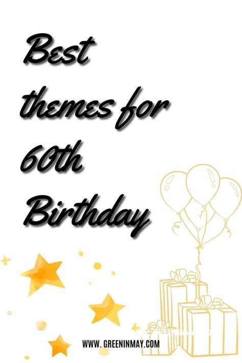 Turning 60 is no small feat, so why not throw a party that's as unique and memorable as the guest of honor? Here are the best 60th birthday party themes Over 60 Birthday Party Ideas, Party For 60th Birthday, 62 Birthday Party Theme, Birthday Themes For 60th Birthday, 60th Birthday Colors For Women, 60thbirthday Party Ideas, How To Plan A 60th Birthday Party, Birthday Party Ideas 60 Women, 60th Birthday Decorating Ideas