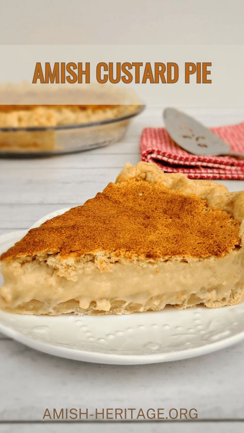 Amish Pie Crust Recipe, Amish Custard, Best Custard Pie Recipe, Easy Flaky Pie Crust, Sugar Cream Pie Recipe, Unique Pie Recipes, Flaky Pie Crust Recipe, Custard Pie Recipe, Favorite Pie Recipes