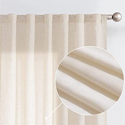 Amazon.com: Lazzzy Linen Curtains Semi Sheer Curtains for Living Room Back Tab Flax Linen Curtains Cream Rod Pocket Window Treatments Curtain Set for Bedroom Farmhouse Crude Curtains 84 Inch Long 2 Panels Ivory : Home & Kitchen Flax Linen Curtains, Curtains Cream, Semi Sheer Curtains, Cream Curtains, Pocket Window, Bedroom Farmhouse, Curtain Texture, Curtains For Living Room, Farmhouse Bedroom