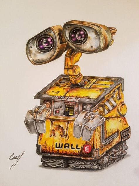 Disney Pixar Sketches, Wall E Sketch, Walle Drawings, Wall E Drawing, Up Drawing, Wall E Art, Wall E Disney, Realistic Animal Drawings, Christian Drawings