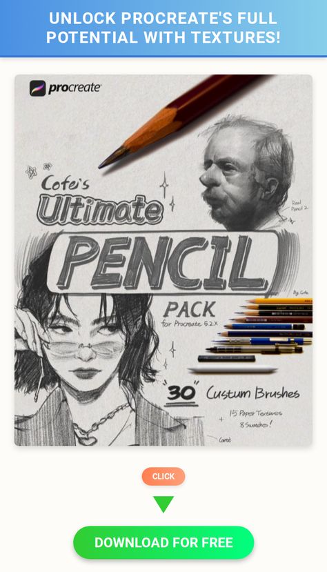 Ultimate Pencil Pack Procreate: Realistic drawing! Get pro-level pencils for digital art. Pencil Pack, Free Procreate Brushes, Best Procreate Brushes, Shading Brush, Realistic Sketch, Realistic Pencil Drawings, Realistic Drawing, Free Procreate, Art Procreate