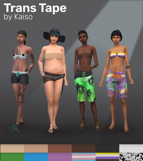 Safe Binding, Sims 4 Things, Sims 4 Cas Cc, Sims 4 Family, Cc Packs, Sims 4 Cas Mods, The Sims Mods, Sims 4 Cc And Mods, Sims 4 Body Mods