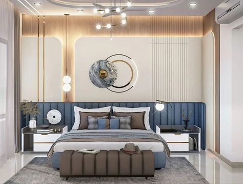 Home Decorations Ideas, Bed Back Design, Modern Bedroom Ideas, Cozy Bedroom Ideas, Unique Bedroom Design, Bedroom Cozy, Bedroom Interior Design Luxury, Boy Bedroom Design, Bedroom Door Design