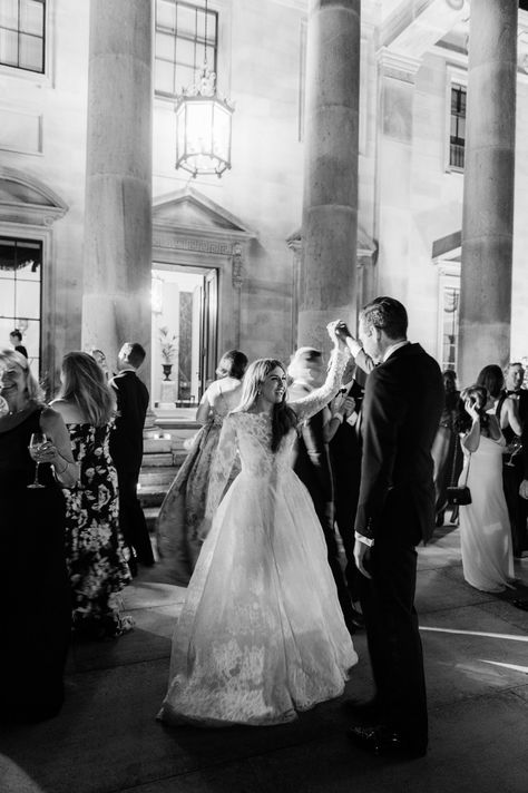 After dinner, the party moved back to the front steps of the estate. Ramsey and Charles took their first married spin to "The Days That Are to Come" by James Vincent McMorrow after hearing it a month before their wedding. | Photography: Abby Jiu Photography | Location: Ballyfin Demesne | Planning: Lauryn Prattes Events | Bride: Carine's Bridal, Monique Lhuillier, Jimmy Choo | Hair: Carla Rose; Joanne Kelly | Makeup: Sarah Keary | wedding reception photography, first dance photos, outdoor wedding Couple Dancing Black And White, Dancing Black And White, Joanne Kelly, Wedding In Ireland, Dc Couples, First Dance Photos, Wedding First Dance, Wedding Reception Photography, Summer Wedding Decorations