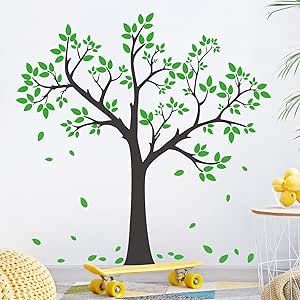 Tree Wall Decals, Leaves Decor, Fall Arts And Crafts, Tree Wall Decal, Black Tree, Background Decoration, Wall Quotes Decals, Green Tree, Nature Plants