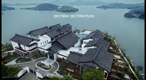 Chinese House Design, Chinese Mansion, Beautiful Natural Scenery, Natural Views, Chinese Courtyard, Chinese House, Luxury Houses Mansions, Dream Mansion, Resort Design