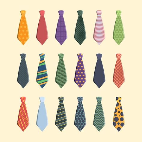 Tie Illustration, Necktie Pattern, Clothes Illustration, Man Illustration, Fathers Day Photo, Tie Men, Fathers Day Crafts, Men Shirts, Tie Bow