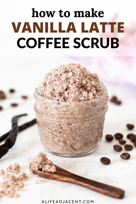 Coffee Scrub Soap Recipe, Diy Coffee Body Scrub Recipe, Coffee Sugar Scrub Recipe, Body Scrub Recipe Homemade, Coffee Sugar Scrub Diy, Coffee Grounds Scrub, Coffee Body Scrub Recipe, Coffee Body Scrub Diy, Body Scrub Recipes