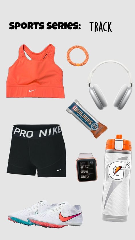 Preppy Track And Field, Track And Field Outfits, Track Bag, Cute Running Outfit, Track Outfits, Track And Field Sports, Preppy Shuffles, Brown Hair Roblox, Sports Track