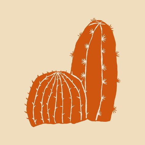 Vintage Cactus Poster, Cactus Block Print, Mexico Illustration Art, Cactus Graphic Design, Cactus Aesthetic Vintage, Cactus Procreate, Cactus Illustration Design, Desert Graphic Design, Sedona Art