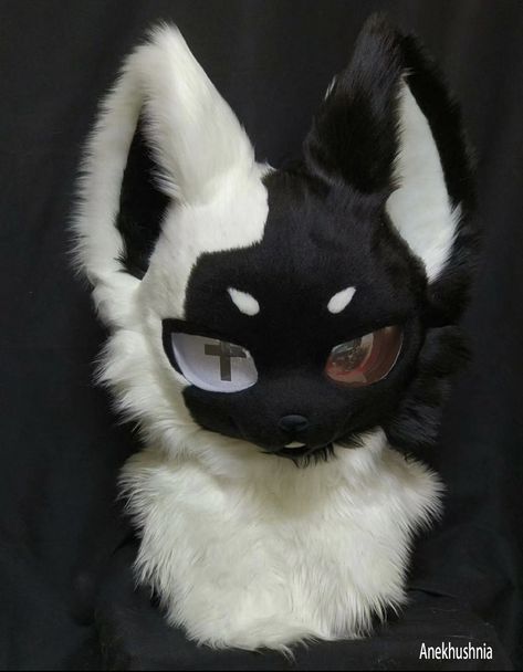 Black Cat Fursuit, Kemono Cat Fursuit, Red Panda Fursuit, Emo Fursuit, Black Fursuit, Cat Fursuit Head, Cat Fursuit, Fursuit Ideas, Kemono Fursuit