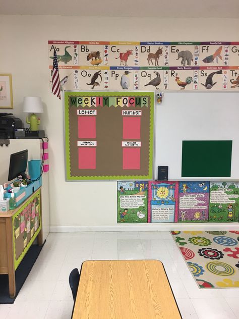 Focus Board Classroom Preschool, Daily Focus Board Preschool, Weekly Focus Board Preschool, Weekly Focus Board, Preschool Focus Wall, Girls Activities, Weekly Focus, Kindergarten Classroom Setup, Cactus Classroom