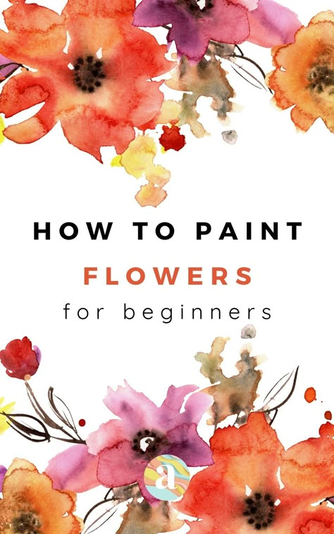 How To Paint Flowers, How To Draw Flowers, Learn Watercolor Painting, Draw Flowers, Paint Flowers, Art Tutorials Watercolor, Watercolor Flowers Tutorial, Watercolor Beginner, Learn Watercolor