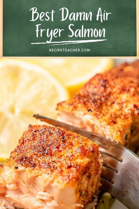 Best Air Fryer Salmon, Frozen Salmon Recipe, Fried Salmon Recipes, Salmon In Air Fryer, Air Fryer Recipes Salmon, Salmon Filets, Air Fryer Salmon, Recipes Salmon, Frozen Salmon