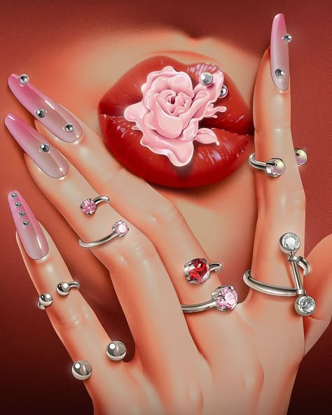 Smart Spell, 80s Illustration, Justine Clenquet, Expand Your Mind, Airbrush Art, Rose Ring, February 13, Lip Art, Art Archive