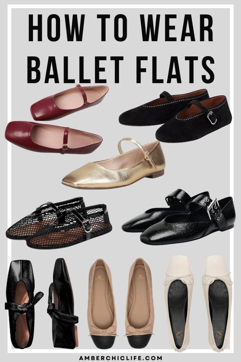 Chic Ideas How to Wear Ballet Flats With Jeans in 2024 Ballerinas Shoes Outfit 2024, Neutral Ballet Flats Outfit, Ballet Flat Trend, Trendy Ballet Flats, 2024 Flat Shoes, Ballet Flat Outfit 2024, Ballet Flats With Straps Outfit, Black Mesh Ballet Flats Outfit, How To Style Mesh Ballet Flats