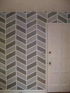 Arts And Crafts With Paper, Crafts With Paper Plates, Art Deco Website, Midwestern Home, Crafts To Do At Home, Herringbone Wall, Tape Wall, Painted Cupboards, Diy Wall Painting