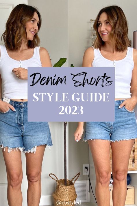 How To Style High Waisted Shorts, Mom Denim Shorts Outfit, Mom Jean Shorts Outfit Summer, Mom Jean Shorts Outfit, Dad Shorts Outfit Women, Dad Shorts Outfits, Dad Jeans Outfit Women, Jeans Outfit For Summer, Mom Shorts Outfit