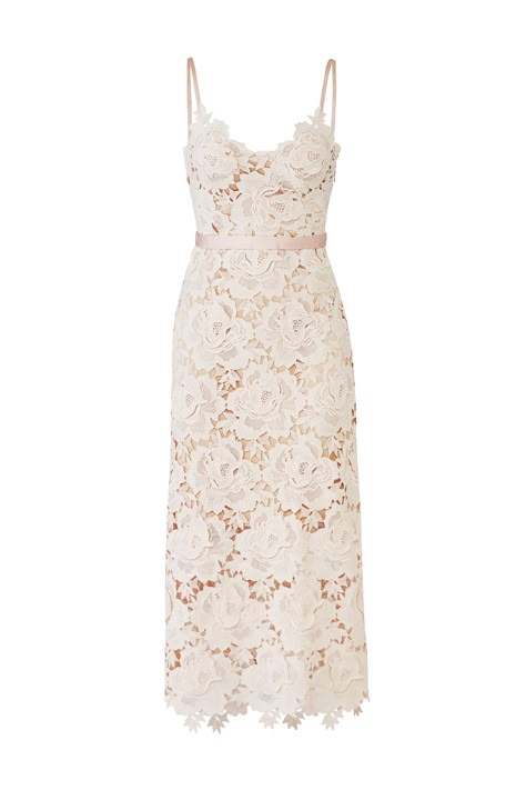 Rose Lace Frida Dress by CATHERINE DEANE for $115 - $130 | Rent the Runway Jumpsuit Formal, City Hall Wedding Dress, Anna Campbell Wedding Dress, Outfit Feminine, White Lace Cocktail Dress, Rose Lace Dress, Edgy Bridal, Courthouse Wedding Dress, Informal Wedding Dresses