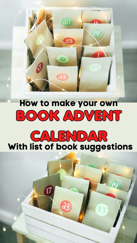 Book Advent Calendar, List For Christmas, Make Your Own Book, Great Christmas Movies, Advent Calendar For Kids, Advent Diy, Christmas Picture Books, Calendar For Kids, Christmas Books For Kids