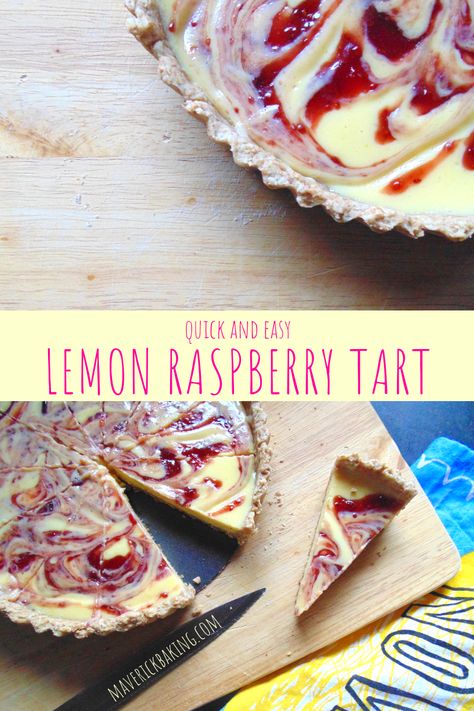 Lemon Raspberry Tart, Raspberry Custard, Raspberry Tart Recipe, Cheap Recipe, Lemon And Raspberry, Raspberry Tart, Lemon Custard, Raspberry Tarts, Cheap Easy Meals