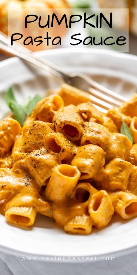 Our Pumpkin Pasta sauce is a cozy, cheesy, creamy bowl of crazy good comfort food! Serve with your favorite pasta as a hearty side dish or a filling main course meal. #pumpkinrecipe #pumpkinsauce #pumpkinpastasauce #cheesypastasauce #sauce #pastasauce Slow Cooker Pasta Sauce, Cheesy Pasta Sauce, Creamy Pumpkin Pasta, Pumpkin Pasta Sauce, Special Meals, Seasonal Eating, Autumn Food, Pumpkin Sauce, Pumpkin Pasta