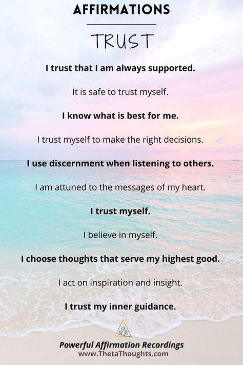 Powerful postitive affirmaitons for self-trust. Affirmaitons for women. Affirmaitons for confidence. Affirmations for healing. Changeyour thoughts change your life. Self Trust Affirmation, Trust Affirmations, Affirmation Meditation, Spiritual Journaling, Loa Affirmations, Self Trust, Manifesting Journal, Confidence Affirmations, Witch Tips