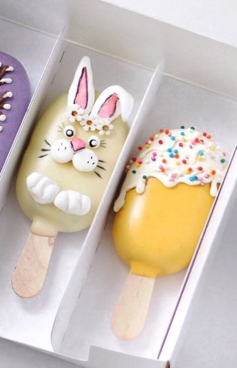 Easter Cake Sicles, Easter Popsicles, Easter Cakepops Ideas, Easter Cake Popsicles, Easter Cakes Ideas Creative Beautiful, Easter Cakesicles Ideas, Easter Cake Ideas Creative, Bunny Cakesicles, Easter Cakesicles