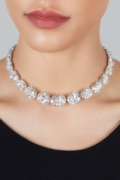 Andrew Clunn | A Magnificent Diamond Necklace | Magnificent Jewels | Sotheby's Big Diamonds Necklace, Jewelry Cartier, Royal Diamond, Bridal Diamond Necklace, Real Diamond Necklace, Bridal Necklace Designs, American Diamond Jewellery, Diamonds Jewelry, Jewel Necklace