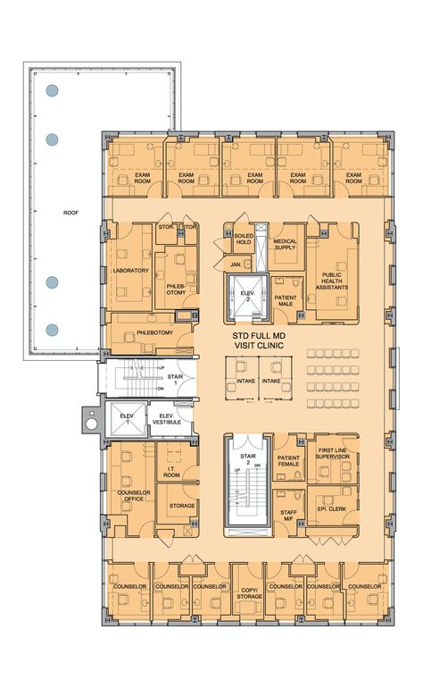 Clinic Plan, Hospital Plan, Hospital Floor Plan, Children Hospital Design, Hospital Design Architecture, Hospital Plans, Second Floor Plan, Hospital Building, Hotel Floor Plan