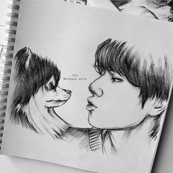 Suga Sketch Easy, Yeontan Sketch, Suga Pencil Sketch, Yeontan Drawing, Bts Easy Drawing, Suga Sketch, Taehyung's Art, Pencil Sketch Images, Cool Pencil Drawings