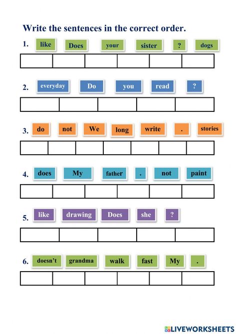 Jumble Sentences Worksheets, Jumble Sentences Grade 1, Jumbled Sentences Worksheets For Grade 1, Build A Sentence Worksheet, Unscramble Sentences Worksheets, Scrambled Sentences Worksheet, Sentence Unscramble, English Activity, English Primary School