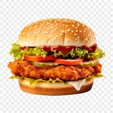 Barger Pic Food, Burger Png, Burger Street, Burger Poster, Burger Images, Crispy Chicken Burgers, Fried Chicken Burger, Spicy Soup, Bacon Burger