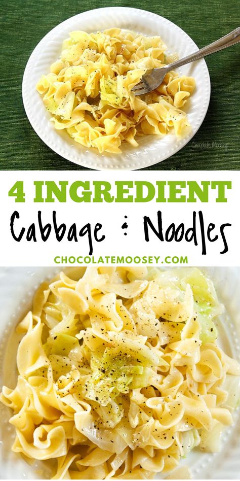 Our 4 Ingredient Cabbage & Noodles recipe is one of the easiest meals to throw together. Saute your cabbage and onion in butter while the noodles are cooking. Before you know it, dinner is ready. Growing up, I’ve always known haluski to be a Polish dish.  However, a lot of Eastern European countries and even the Pennsylvania Dutch have their own versions. Cabbage And Gnocchi, Easy Cabbage And Noodles, Egg Noodles And Cabbage, Butter Braised Cabbage, Cabbage And Egg Noodles, Cabbage And Sauerkraut Recipes, Cabbage And Pasta Recipes, Cabbage And Noodles With Kielbasa, Sauerkraut And Noodles Recipes