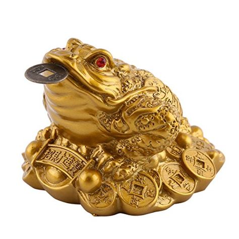 DWE Feng Shui Frog, Money Lucky Frog Coin Chinese Charm F... https://www.amazon.co.uk/dp/B077HXNPXX/ref=cm_sw_r_pi_dp_U_x_F7JuCb9C05M98 Feng Shui Money Frog, Golden Frog, Feng Shui Money, Lingot D'or, Lucky Fortune, Frog Statues, Office Ornaments, Lucky Money, Lucky Gifts