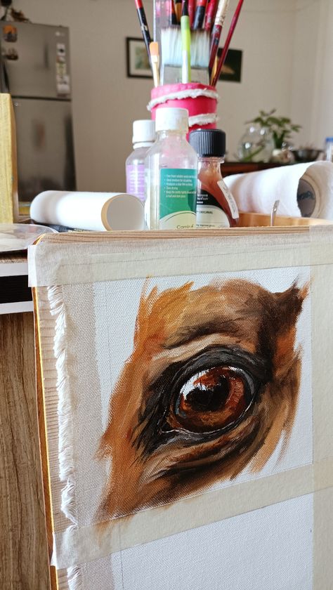 How To Paint A Horse Eye, How To Paint Horse Eyes, Horse Eye Painting, Horse Paintings Acrylic, Painting Horses, Oil Painting Tips, Horse Oil Painting, Personal Investigation, Horse Eye