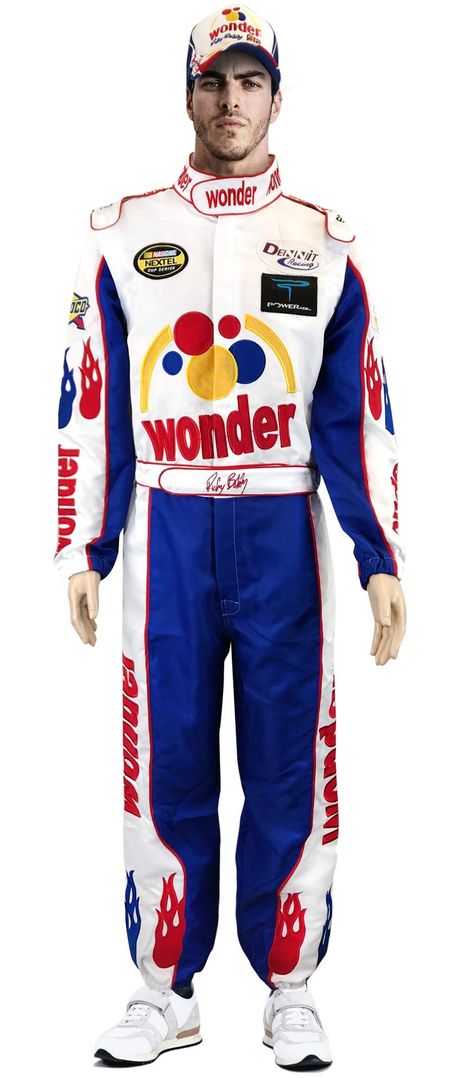 PRICES MAY VARY. Screen-Accurate Design: Experience the Thrill of Talladega Nights with a Jumpsuit that Perfectly Replicates Ricky Bobby's Iconic Look from the Big Screen. Get Ready To Race with Authenticity and Style! Quality Stitched Patches: Unlike Cheap Printed Imitations, Our Jumpsuit Features Individually Stitched Patches, Ensuring a Premium, Long-Lasting Costume. Iconic Ricky Bobby Cap Included: Complete Your Ricky Bobby Look with Our Jumpsuit that Includes the Legendary Ricky Bobby Cap. Talladega Nights Costume, Nascar Outfit, Racing Jumpsuit, Talladega Nights, Ricky Bobby, Flannel Outfits, Outfit Png, Racing Suit, Catch Phrase