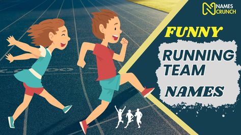 "A lively collection of witty and amusing running team names, perfect for running enthusiasts and teams looking to add a dose of humor to their races and competitions." Running Team Names, Funny Running, 5k Race, Running Team, Relay Races, Running Humor, Spartan Race, Funny Names, Team Names